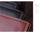 Men's Leather Long Wallet Strap Credit Multi-card Slot Thin Wallet