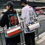 Men's Messenger Bag Japanese Tooling Bag Large Capacity Student Travel Storage B