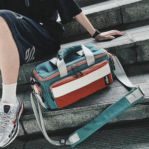 Men's Messenger Bag Japanese Tooling Bag Large Capacity Student Travel Storage B