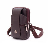 Men's Retro Leather Messenger Bag Small Shoulder Bag