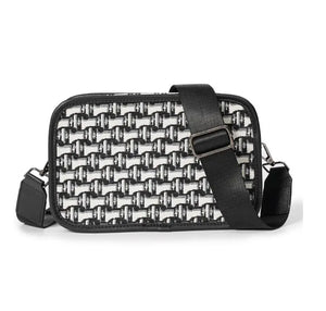 Men's Striped Canvas Messenger Bag Youth Small Square Handbag Backpack