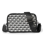 Men's Striped Canvas Messenger Bag Youth Small Square Handbag Backpack