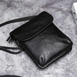 Men's Messenger Bags PU Leather Flap Bag Small Shoulder Handbag