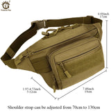 Men's Military Waist Pack Bag Waterproof Messenger Bag