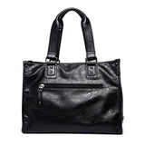 Men's Multifunction PU Leather Travel Handbag Large Capacity Tote Messenger Bag