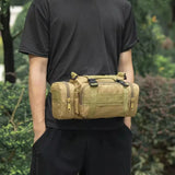 Men's Hiking Sports Pocket Backpack, Waterproof 3P Waist Bag