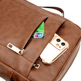 Men's PU Large Capacity Leather Shoulder Handbag Business Messenger Bag