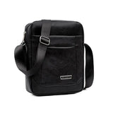 Men's PU Large Capacity Leather Shoulder Handbag Business Messenger Bag
