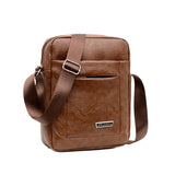 Men's PU Large Capacity Leather Shoulder Handbag Business Messenger Bag