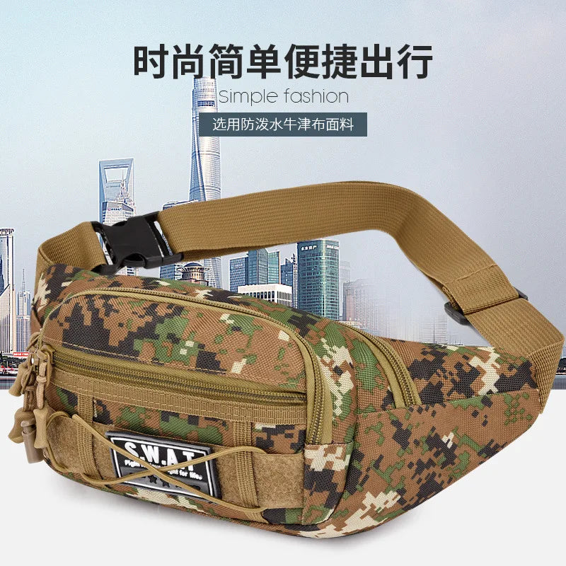 Men's Camo Waist Pack Multifunctional Outdoor Cashier Bag