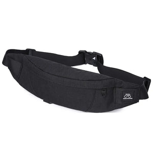 Men's Outdoor Sports Pockets Banana Waist Bag Fanny Pack Bum Belt Bag