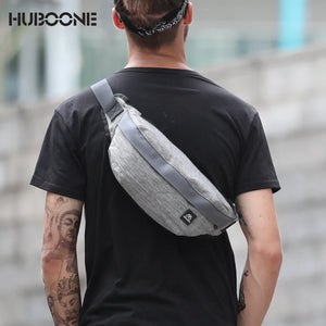 Men's Outdoor Sports Pockets Banana Waist Bag Fanny Pack Bum Belt Bag