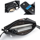 Men's PU Leather Sling Bag Chest Shoulder Bag Anti Scratch Waterproof Pouch