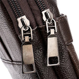 Men's PU Leather Waist Packs Phone Pouch Bags Waist Bag Male