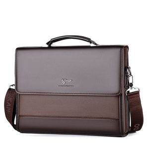 Men's PU Leather Briefcase and Notebook Bag
