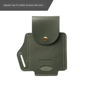 Men's Leather Running Belt with Portable Phone Storage Pockets