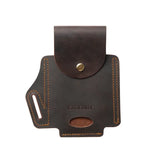 Men's Leather Running Belt with Portable Phone Storage Pockets