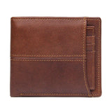 Men's RFID Anti-Theft Leather Wallet Large Capacity Vintage Purse