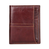 Men's RFID Anti-Theft Leather Wallet Large Capacity Vintage Purse