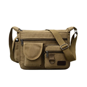 Men's Retro Canvas Messenger Bag Male Travel Casual Handbags Shoulder Bag