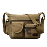 Men's Retro Canvas Messenger Bag Male Travel Casual Handbags Shoulder Bag