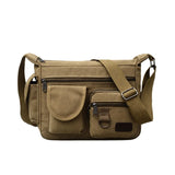 Men's Retro Canvas Messenger Bag Male Travel Casual Handbags Shoulder Bag