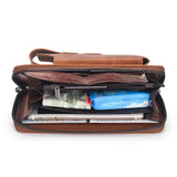 Men's Retro Clutch Leather Wallet Casual Wristband Money Purses