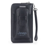 Men's Retro Clutch Leather Wallet Casual Wristband Money Purses