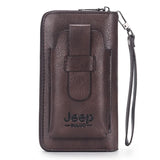 Men's Retro Clutch Leather Wallet Casual Wristband Money Purses