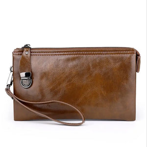 Men's Retro Wallet PU Hand Bag with Safety Lock