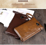Men's Retro Wallet PU Hand Bag with Safety Lock