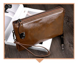 Men's Retro Wallet PU Hand Bag with Safety Lock