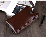 Men's Retro Wallet PU Hand Bag with Safety Lock