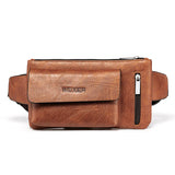 Men's Retro Waist Bag Multifunctional Leisure Sports Single Shoulder Messenger B