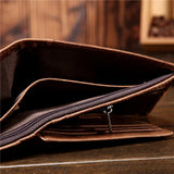 Men's Retro Leather Wallet Slim Cash Card Coin Purse