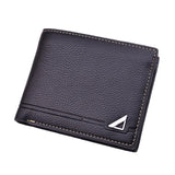 Men's Short Wallet Casual Lychee Pattern Money Clip