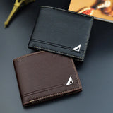 Men's Short Wallet Casual Lychee Pattern Money Clip