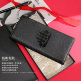 Men's Boat Pattern Leather Wallet, Long Style, Great Gift