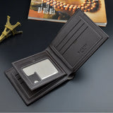 Men's Short Wallet Multi-Card Slot Casual Business Money Clip