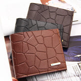 Men's Short Wallet PU Leather Multi-card Slot Bill Fold Slim