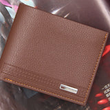 Men's Short Wallet PU Leather Multi-card Slot Bill Fold Slim