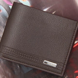 Men's Short Wallet PU Leather Multi-card Slot Bill Fold Slim