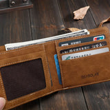Men's Short Wallet Japanese Casual Canvas Bag Slim Ticket Holder