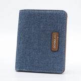 Men's Short Wallet Japanese Casual Canvas Bag Slim Ticket Holder