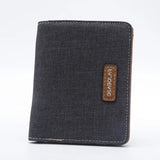 Men's Short Wallet Japanese Casual Canvas Bag Slim Ticket Holder