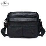 Men's Leather Messenger Bag Flap Crossbody Handbag Large Capacity
