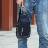 Men's Business Crossbody USB Chest Bag