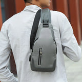 Men's Business Crossbody USB Chest Bag