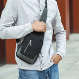 Men's Business Crossbody USB Chest Bag