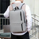 Men's Stylish Waterproof Backpack with USB Port for 15.6 Laptop